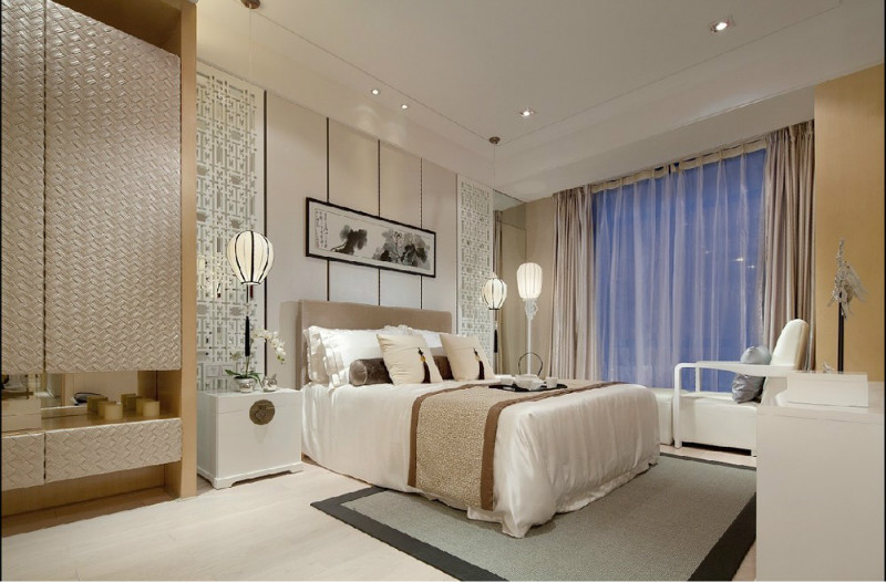 新中式 三居室 朗汇 视觉 盛宴 装修 卧室图片来自陕西朗汇装饰在白色新中式，一场视觉盛宴的分享