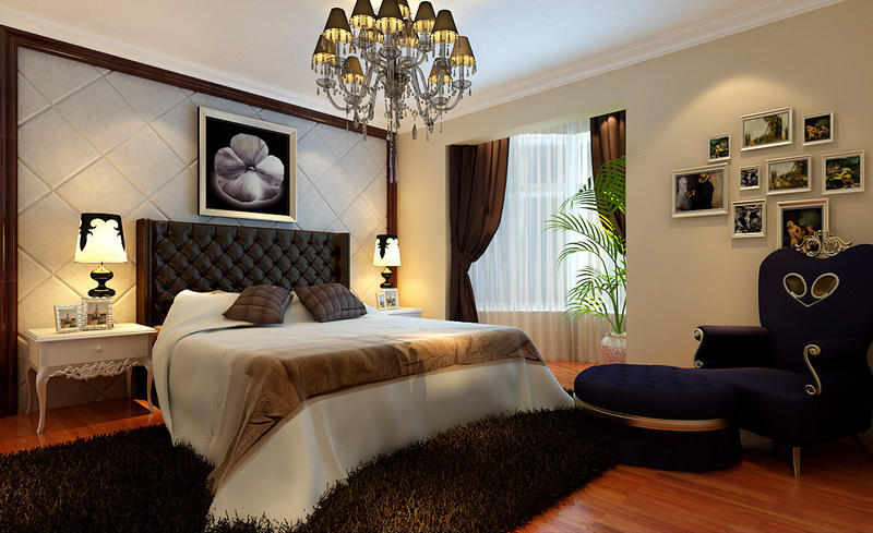欧式 三居 白领 收纳 80后 小资 卧室图片来自实创装饰百灵在省装自主城160平loft奢华欧式的分享