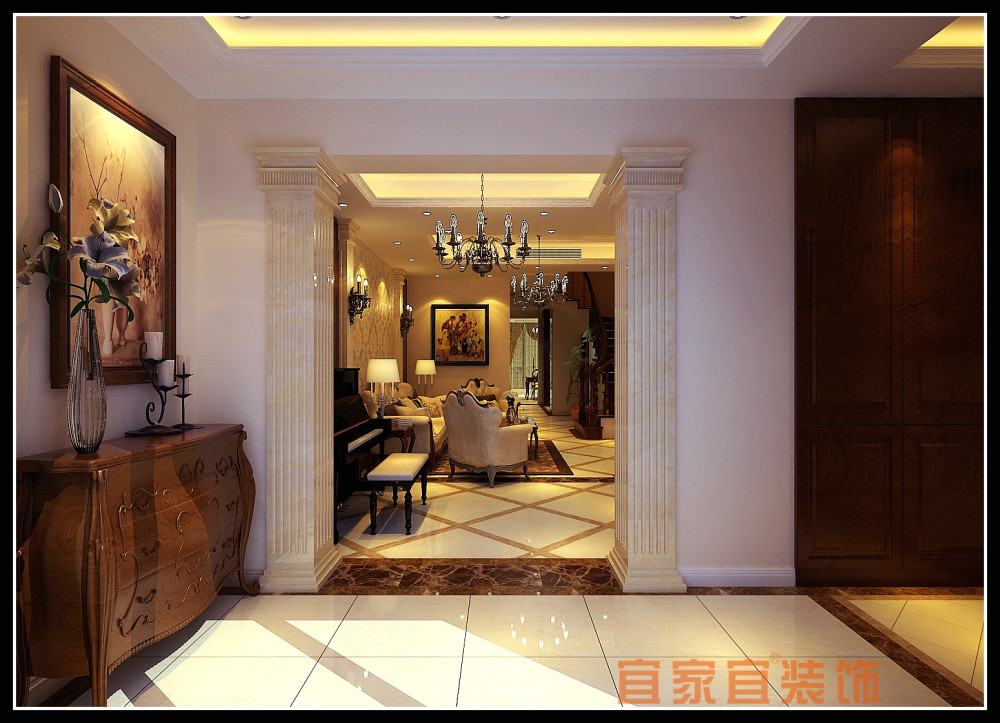 新古典 别墅 玄关图片来自宜家宜大亮在杜湘苑的分享