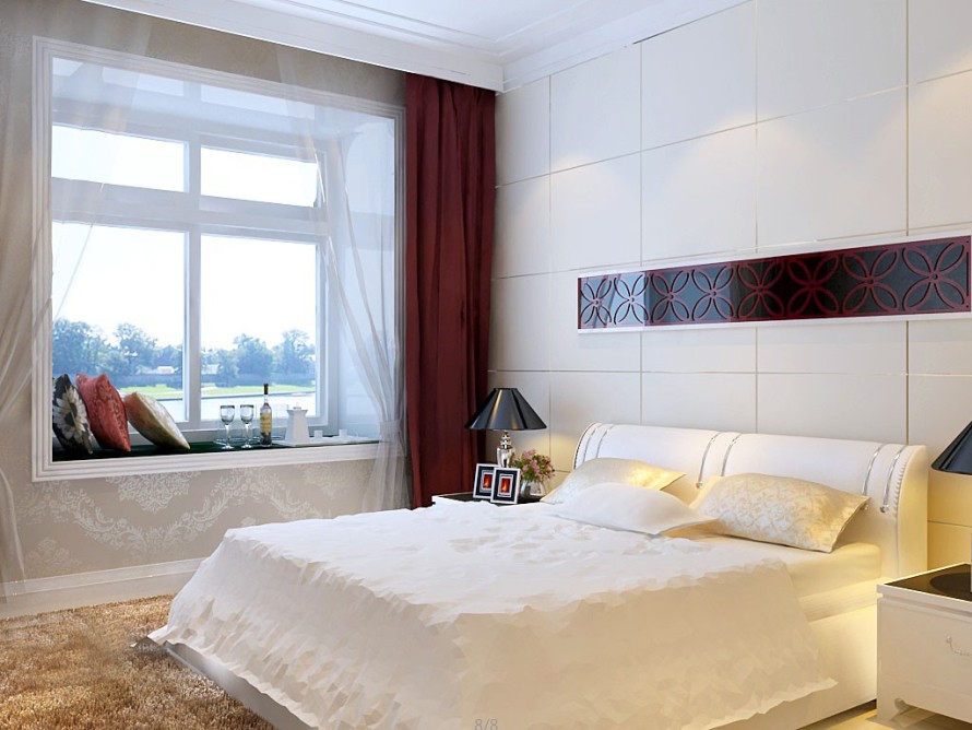 二居 简约 三居 卧室图片来自石家庄瑞博文张琳在4.66万打造北宁湾现代简约风的分享