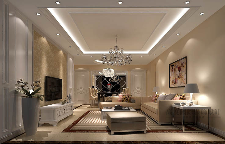 现代 一居 客厅图片来自高度国际设计装饰在筑华年69㎡一居现代风格案例的分享