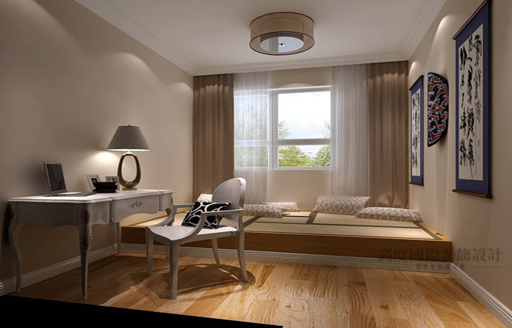 现代 一居 卧室图片来自高度国际设计装饰在筑华年69㎡一居现代风格案例的分享