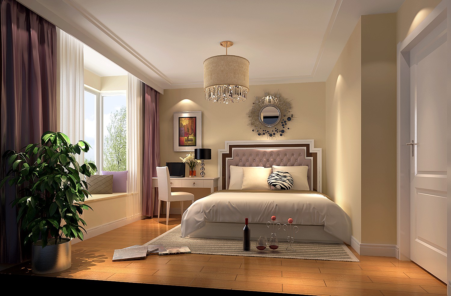 现代简约 二居 白领 温馨 舒适 小资 卧室图片来自高度国际装饰刘玉在望京宝星园---温馨三口的分享