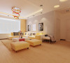 用简约的调配与新鲜的色彩使客厅空间更显宽阔、亮堂，温情满满。