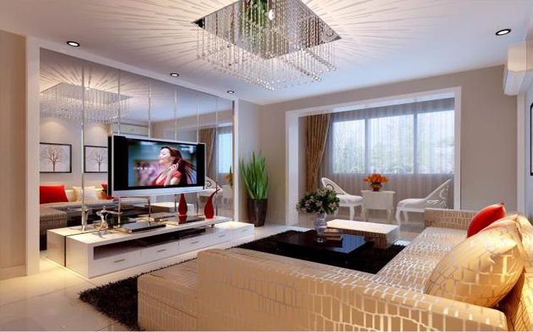 简约 混搭 二居 客厅图片来自北京实创装饰在9.8万五口之家温馨小家的分享