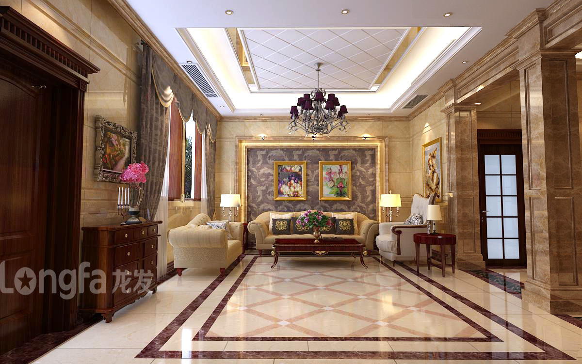 欧式 别墅 白领 小资 收纳 客厅图片来自北京龙发装石家庄分公司在方元别墅【龙发装饰】的分享