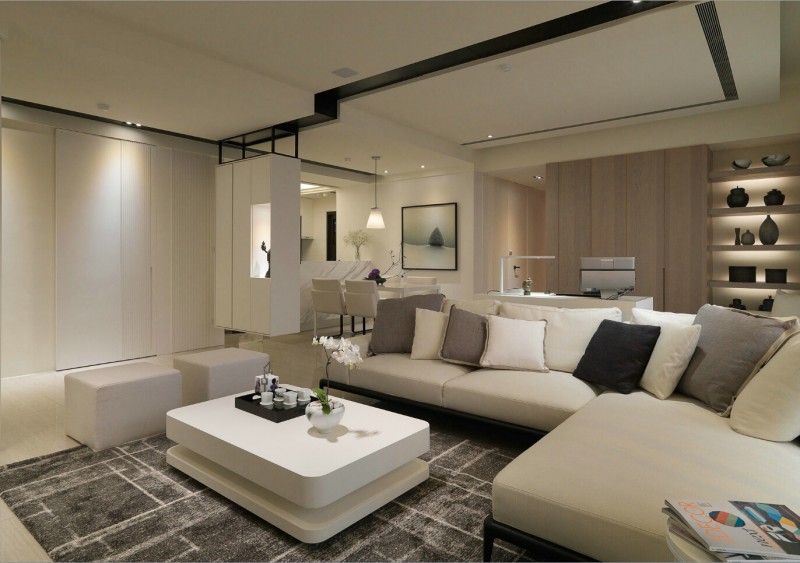 简约 三居 客厅图片来自河南超凡装饰在150平米现代简约简单时尚生活的分享