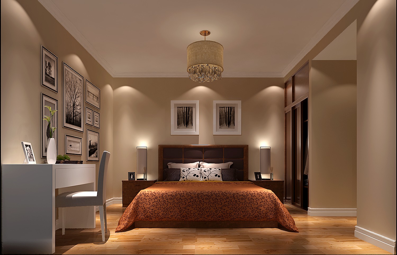 润泽公馆 高度国际 欧式 二居 卧室图片来自凌军在88㎡润泽公馆简约欧式的分享