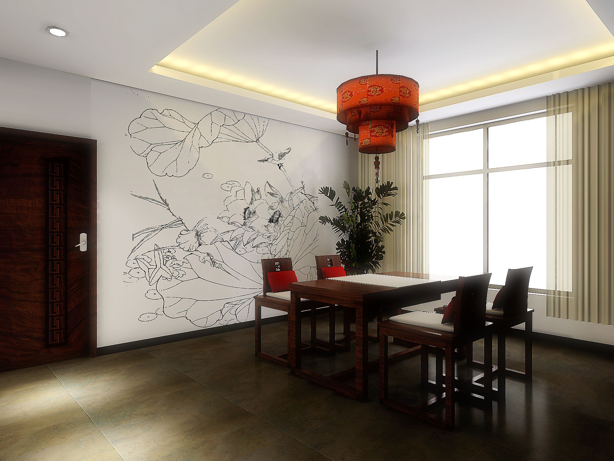 三居 餐厅图片来自华埔装饰蒋桂超在领世达观达观一期170平米新中式的分享