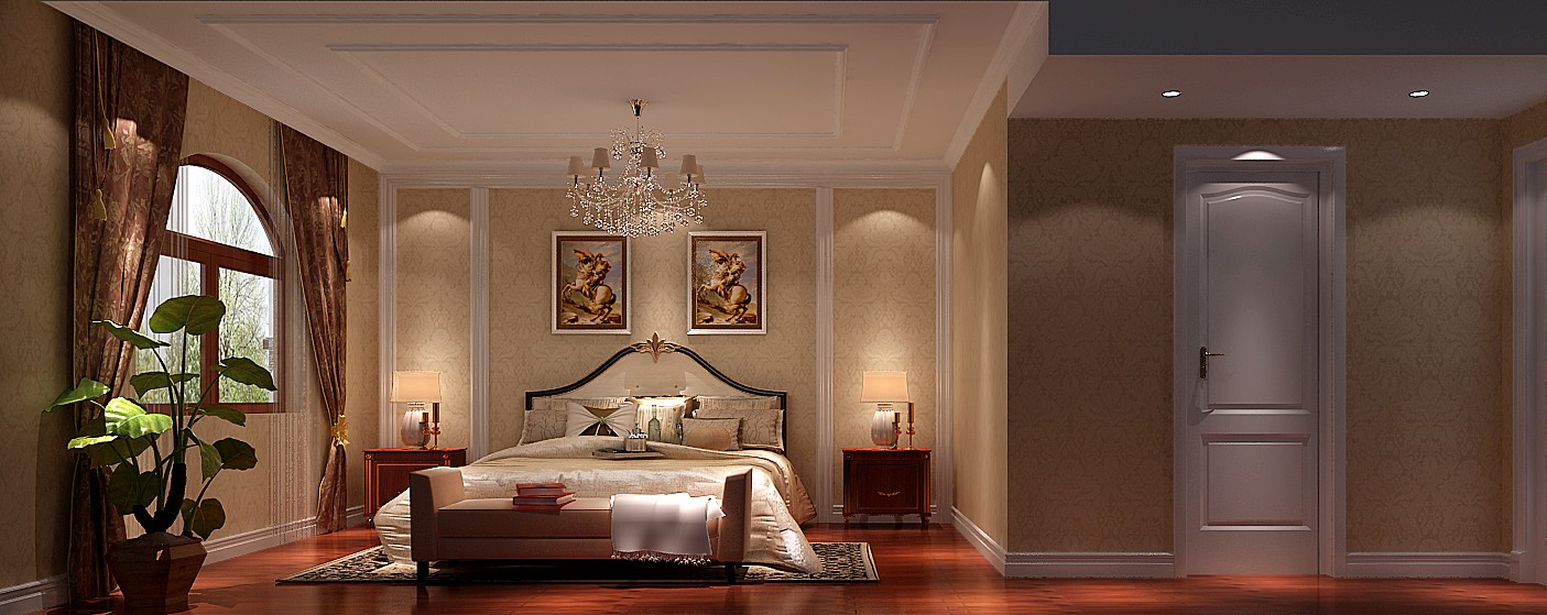 金隅翡丽 高度国际 三居 别墅 白领 80后 高富帅 白富美 美式 卧室图片来自北京高度国际装饰设计在金隅翡丽美式公寓的分享