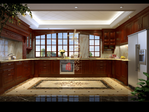 欧式 别墅 成都 装修设计 别墅案例 厨房图片来自香港古兰装饰-成都在欧式别墅华侨城东岸奢华设计的分享
