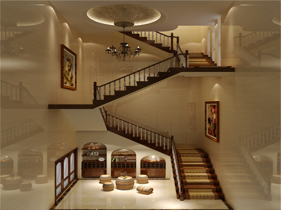 中式 北京设计 别墅设计 楼梯图片来自高度国际装饰韩冰在旭辉御府250㎡中式效果的分享