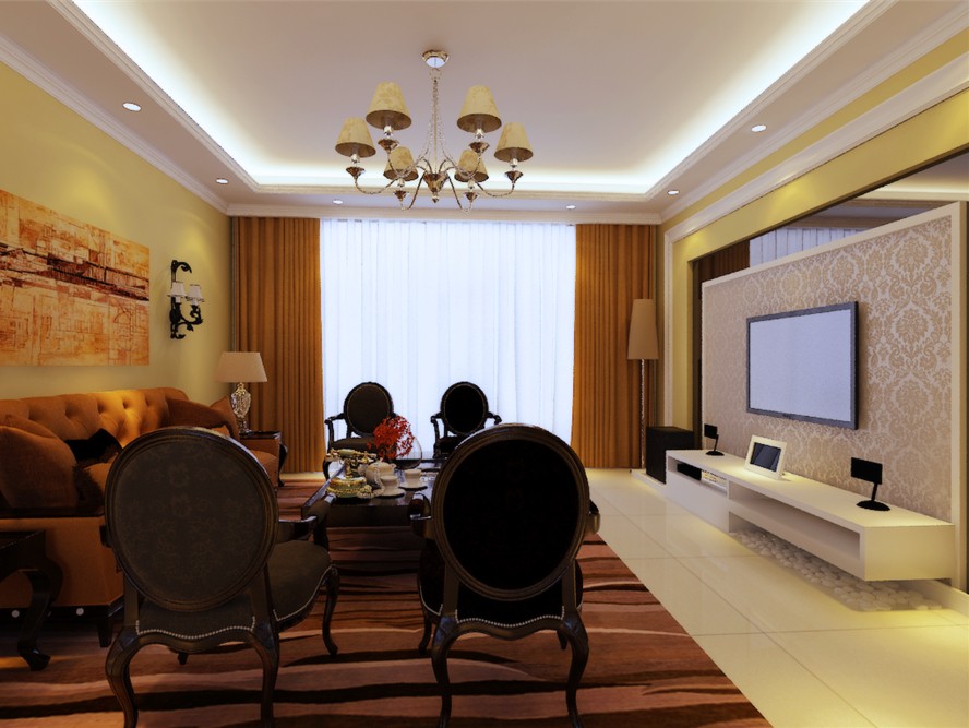 欧式 简约 三居 客厅图片来自石家庄瑞博文张琳在7.38万打造红珊湾欧式简约风的分享