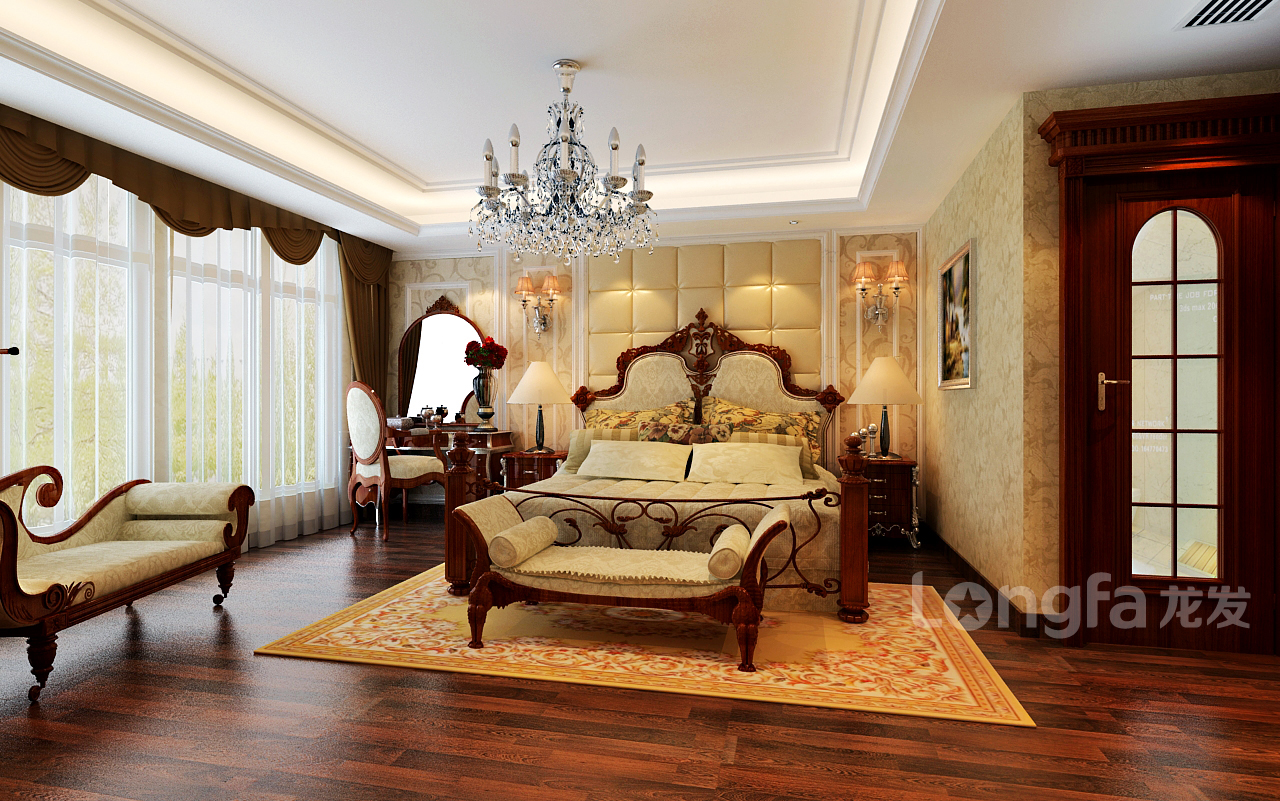 欧式 别墅 白领 小资 收纳 卧室图片来自北京龙发装石家庄分公司在方元别墅【龙发装饰】的分享
