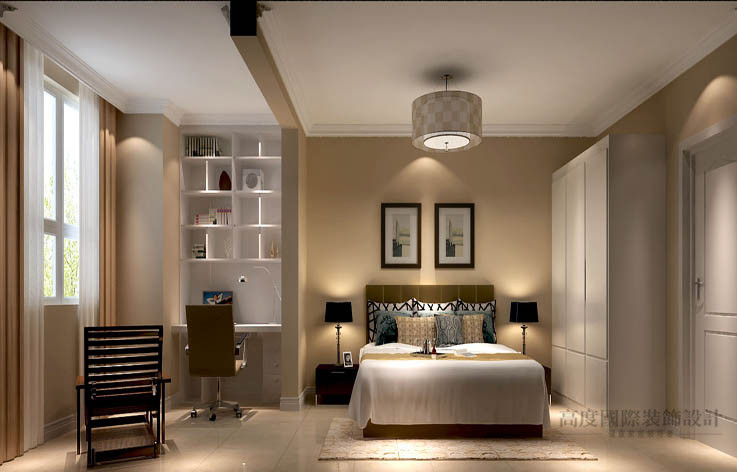 简约 现代 卧室图片来自高度国际设计装饰在金谷香俊104㎡三居现代简约风格的分享