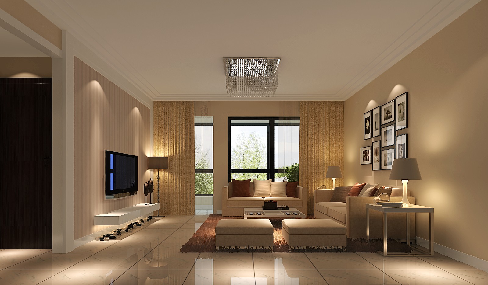 简约 叠拼 白领 小资 舒适 客厅图片来自高度国际装饰刘玉在潮白河孔雀城----舒适的家的分享