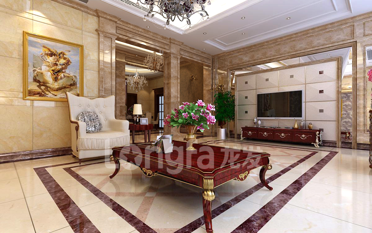 欧式 别墅 白领 小资 收纳 客厅图片来自北京龙发装石家庄分公司在方元别墅【龙发装饰】的分享