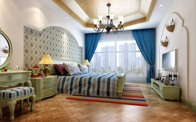 田园 三居 混搭 白领 旧房改造 卧室图片来自北京实创装饰在23.7万元典雅欧式田园风格的分享