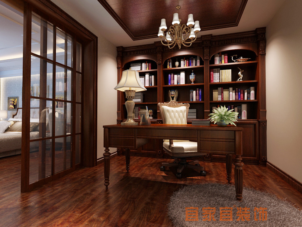新古典 别墅 书房图片来自宜家宜大亮在杜湘苑的分享