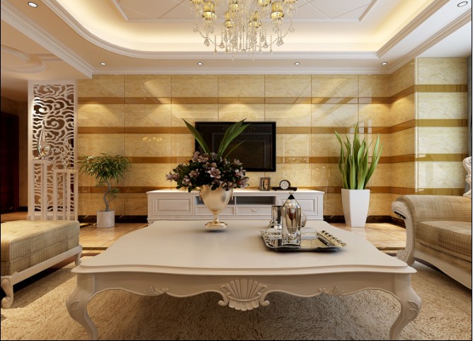 客厅图片来自大业美家装饰在联盟新城144平欧式风格装修案例的分享
