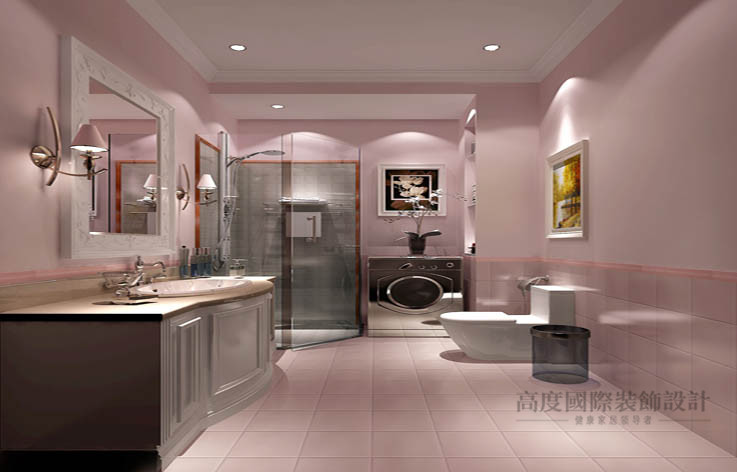 美式 卫生间图片来自高度国际设计装饰在西山壹号院202㎡四居美式风格的分享