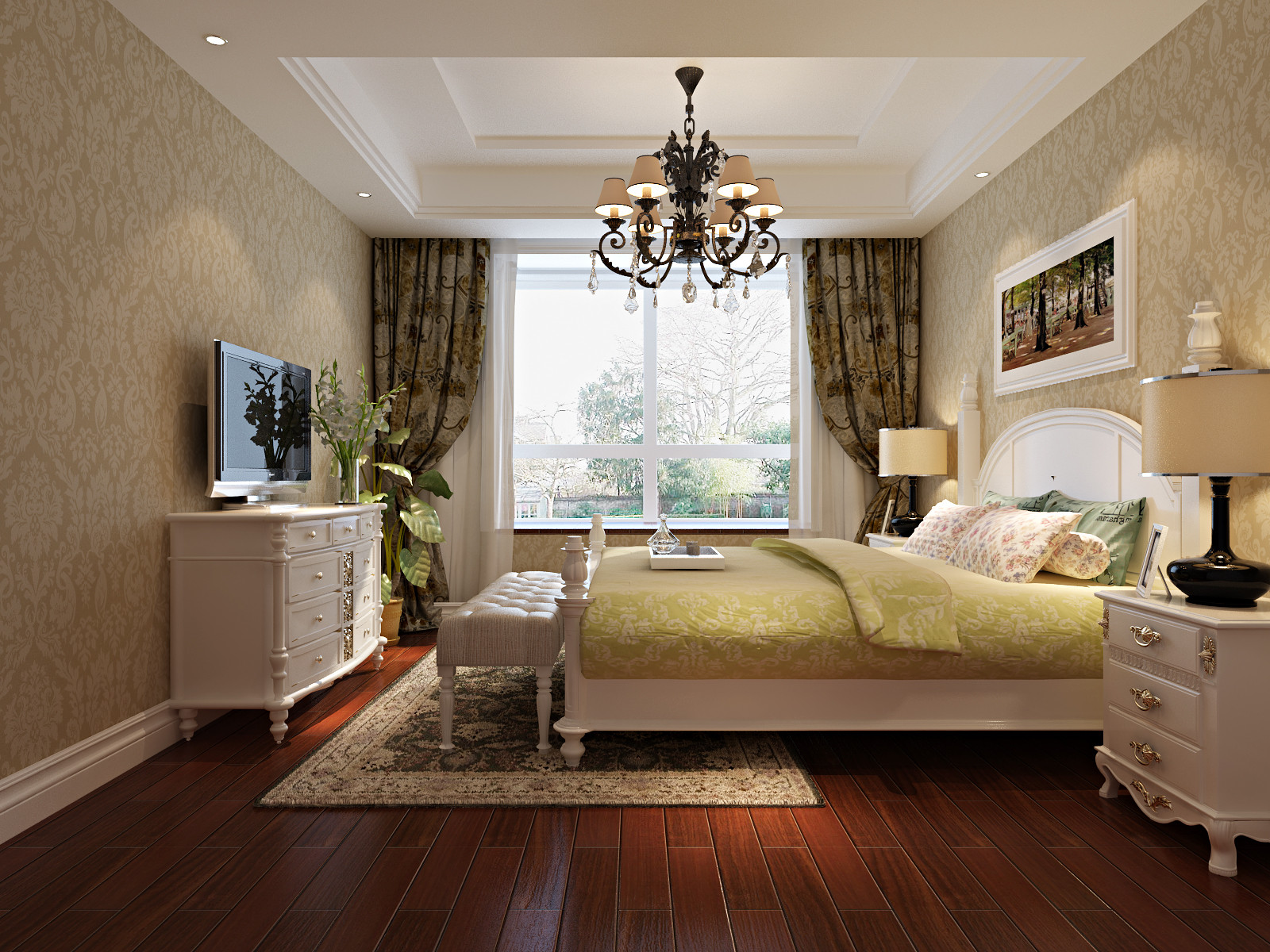 卧室图片来自上海华埔装饰设计中心在蓝海港湾80后心中的家的分享