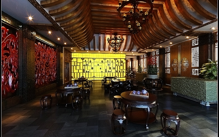 简约 欧式 田园 混搭 别墅 餐厅图片来自成都装饰公司在昂渤餐饮设计装修案例的分享