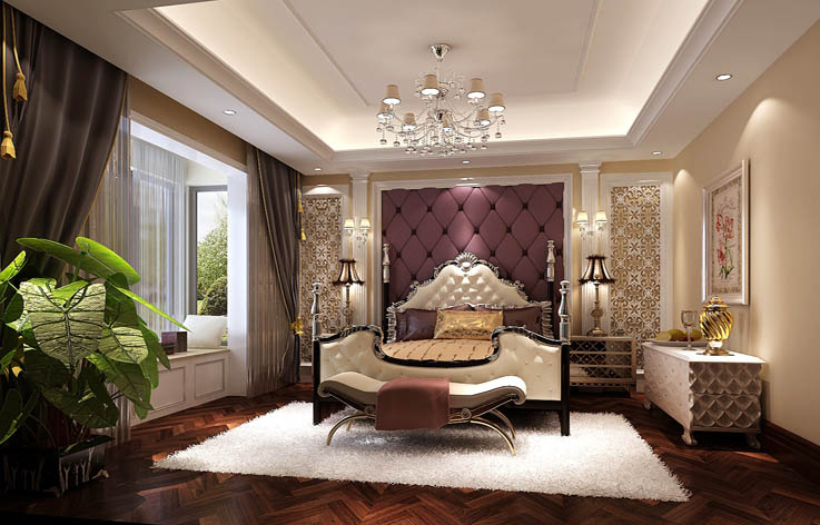 欧式 卧室图片来自高度国际在36万打造香江别墅欧式风格的分享