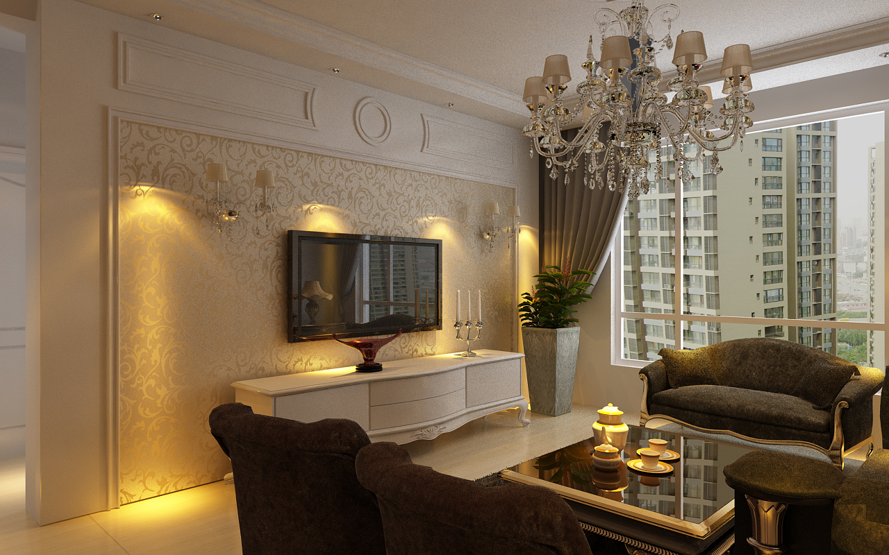 欧式 三居 客厅图片来自百家设计小刘在首创国际三期98平欧式风格的分享