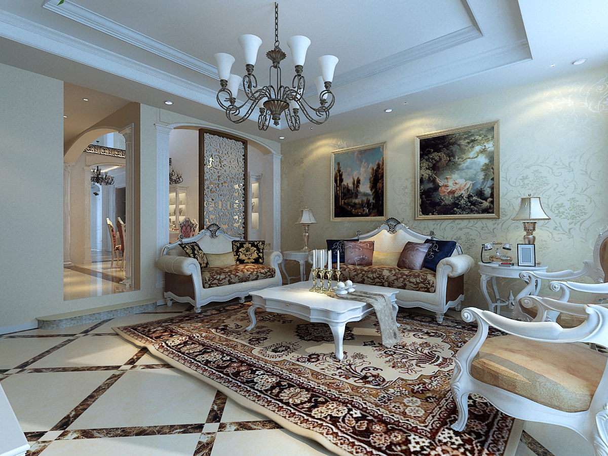 简约 欧式 别墅 客厅图片来自实创装饰上海公司在温馨别墅简欧风格装修的分享