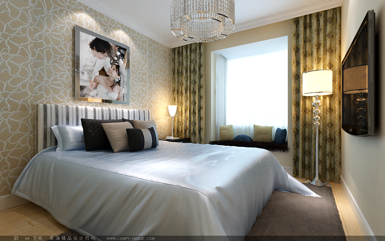 卧室图片来自xushuguang1983在熙兆家园103现代风格C户型方案的分享