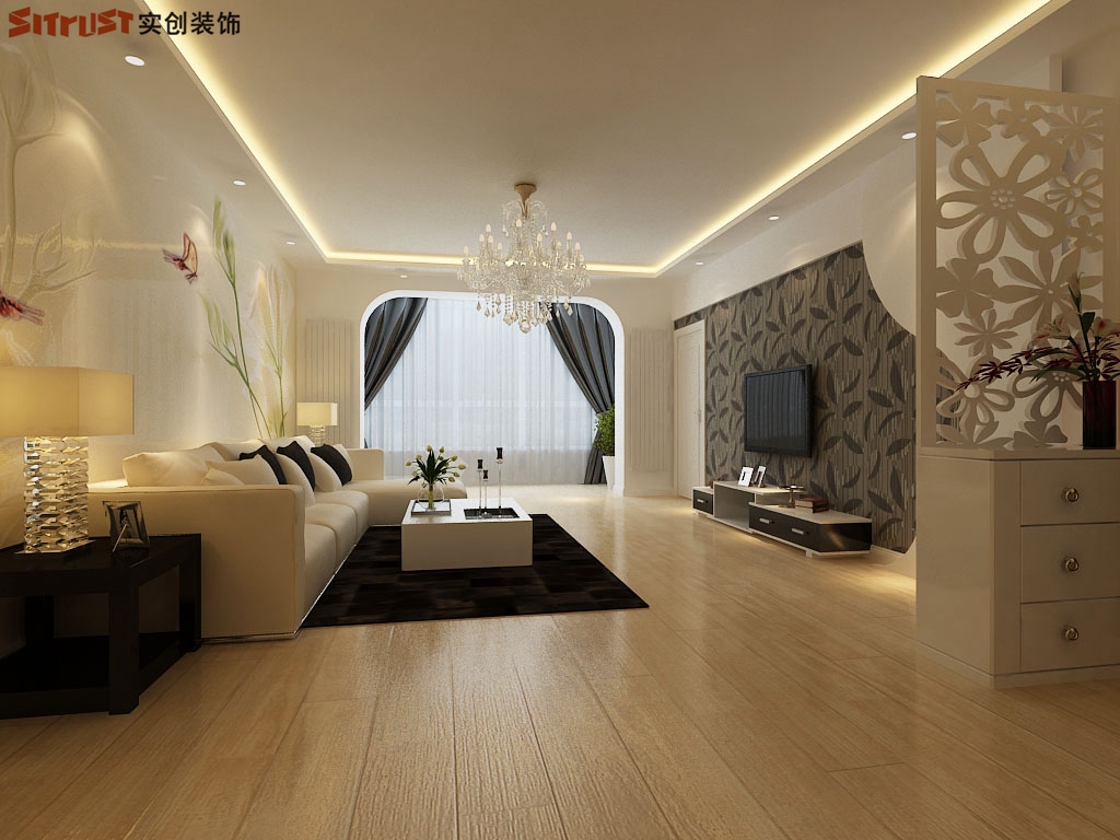 简约 欧式 田园 混搭 二居 三居 客厅图片来自北京实创集团在石家庄紫御府G1户型的分享