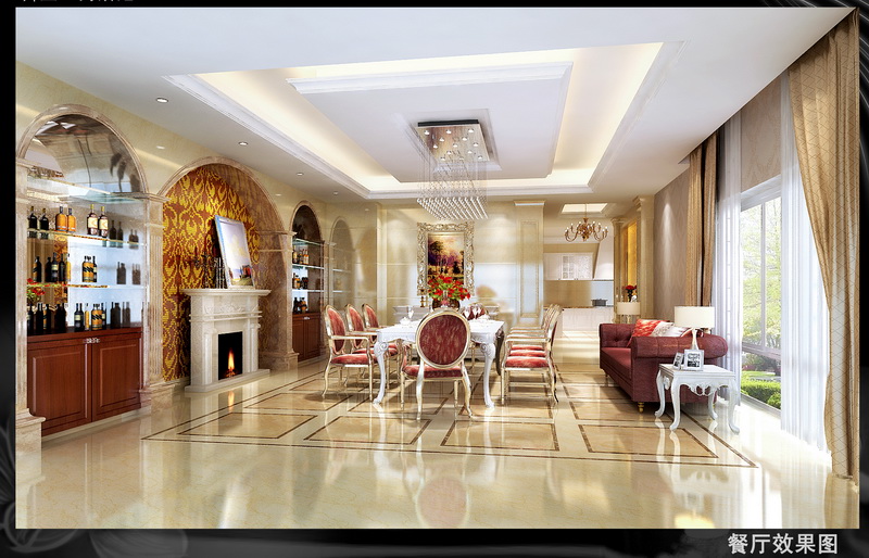 客厅图片来自北京元洲最好装修设计在欧式新古典，内涵档次不张扬的分享