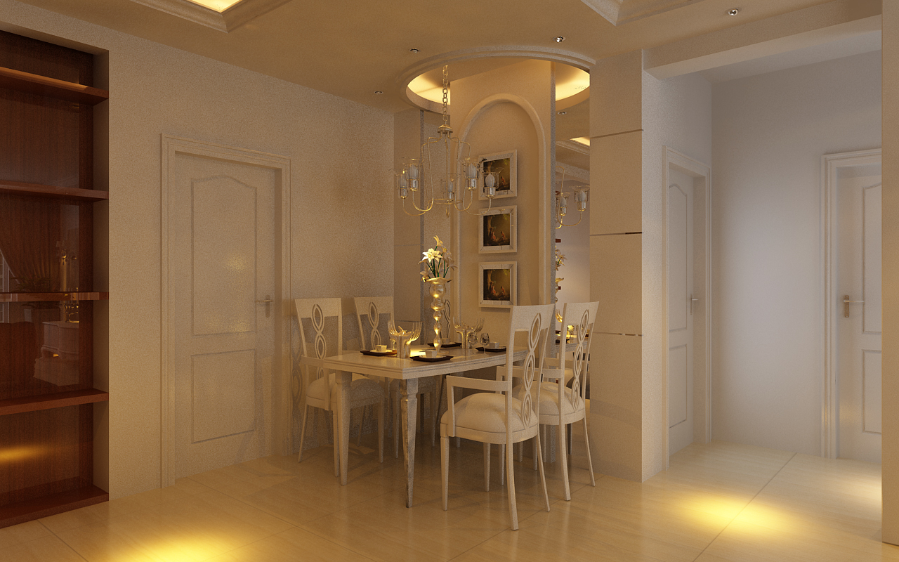 欧式 三居 餐厅图片来自百家设计小刘在首创国际三期98平欧式风格的分享