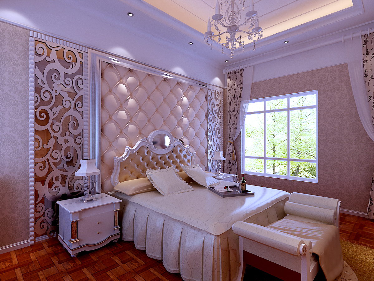 简约 欧式 别墅 卧室图片来自实创装饰上海公司在温馨别墅简欧风格装修的分享