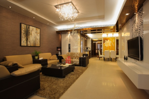 简约 现代 三居 时尚 简洁温馨 客厅图片来自香港古兰装饰-成都在温馨暖色时尚新家的分享