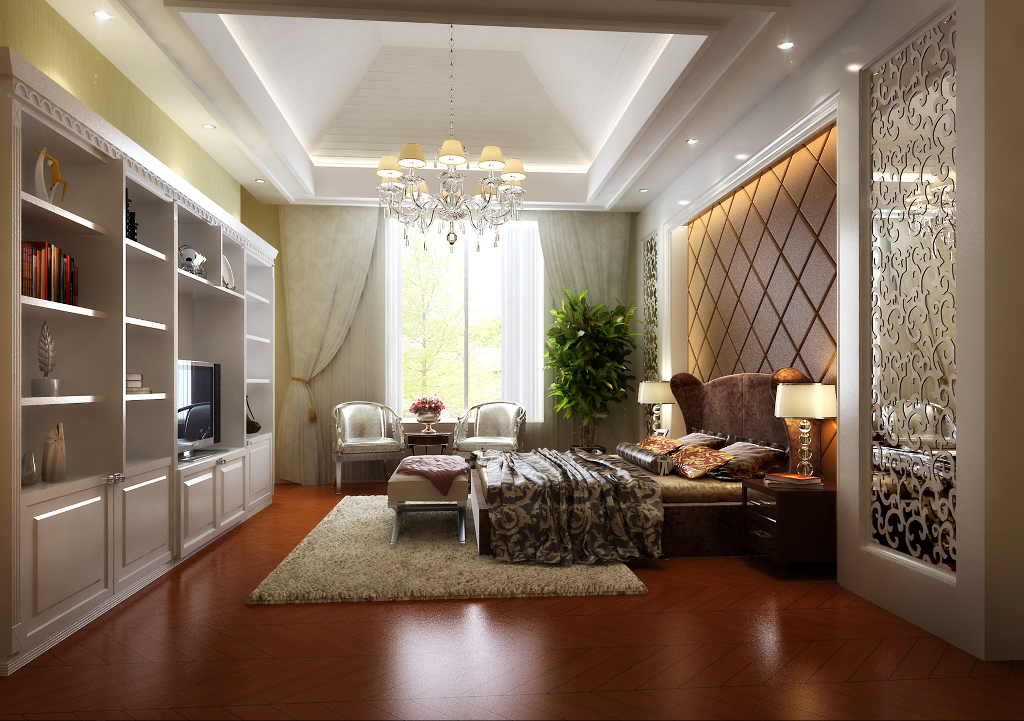 卧室图片来自北京元洲最好装修设计在浪漫复古新奢华的分享