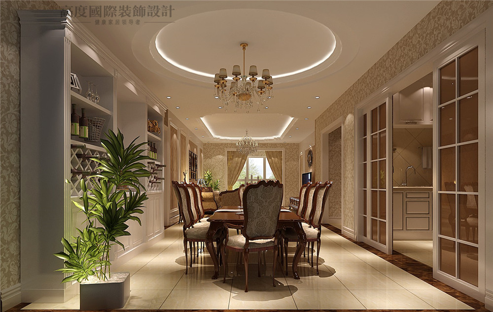 欧式 简约 公寓 设计 装修 餐厅图片来自高度国际别墅装饰设计在简欧风格公寓设计的分享