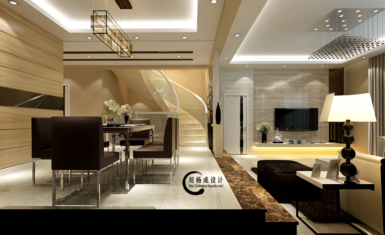 客厅图片来自交换空间刘杨成室内设计师在彰显中年夫妇装360平混搭设计的分享