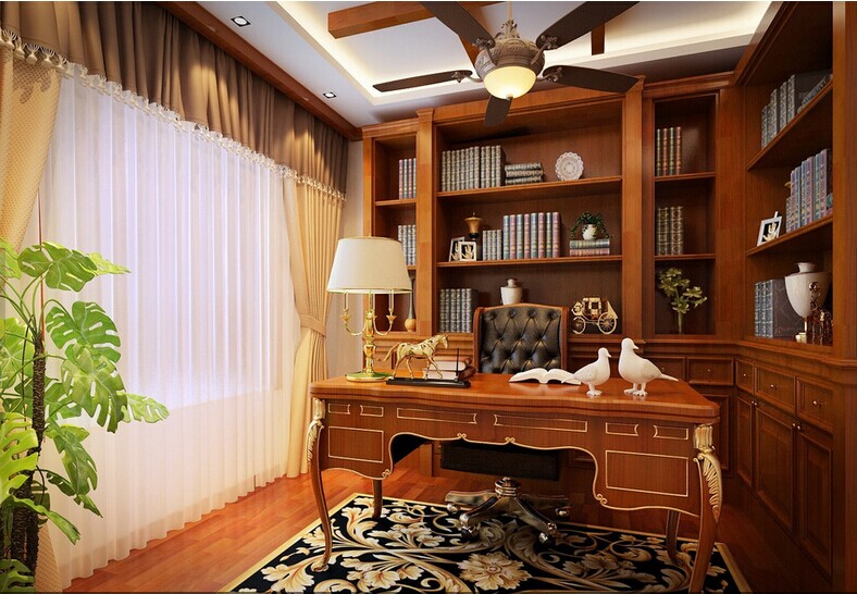 田园 三居 书房图片来自河南超凡装饰在140平米简洁明了的田园风的分享