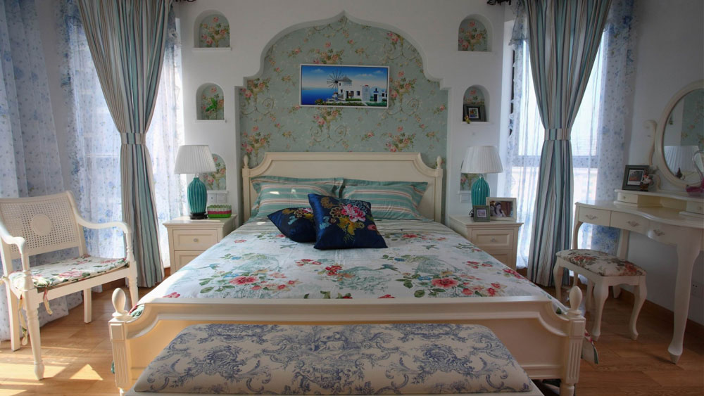 天润福熙 四居室 地中海风格 高度希文 装饰设计 卧室图片来自高度国际装饰宋增会在18万天润福熙大道200㎡地中海的分享