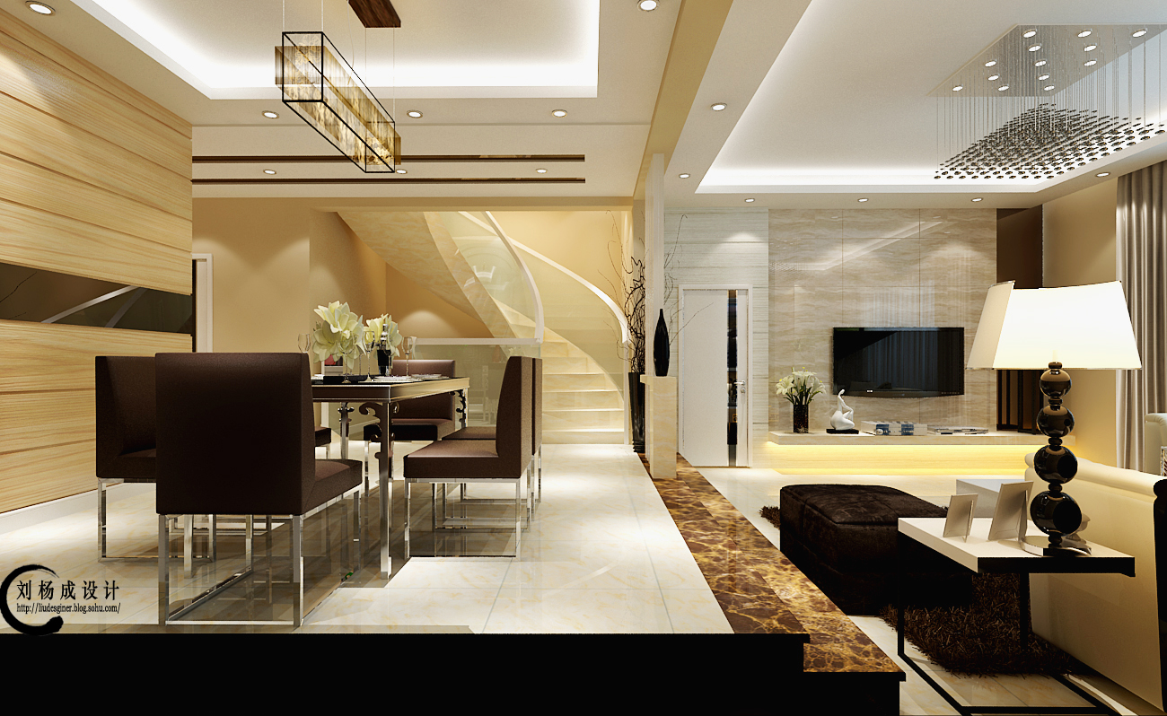 餐厅图片来自交换空间刘杨成室内设计师在彰显中年夫妇装360平混搭设计的分享