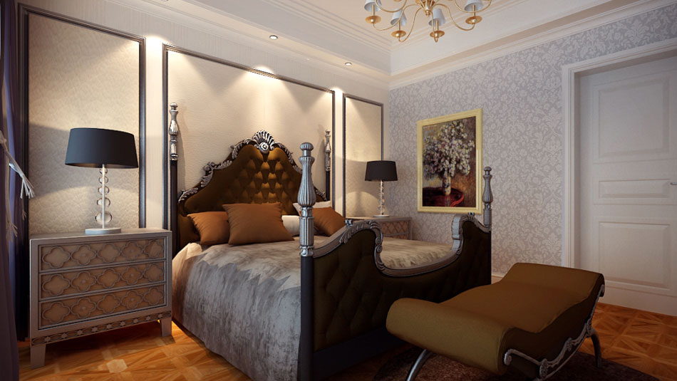 龙山国际 四居室 豪华欧式 高度希文 装饰设计 卧室图片来自高度国际装饰宋增会在13万龙山国际 豪华欧式四居的分享