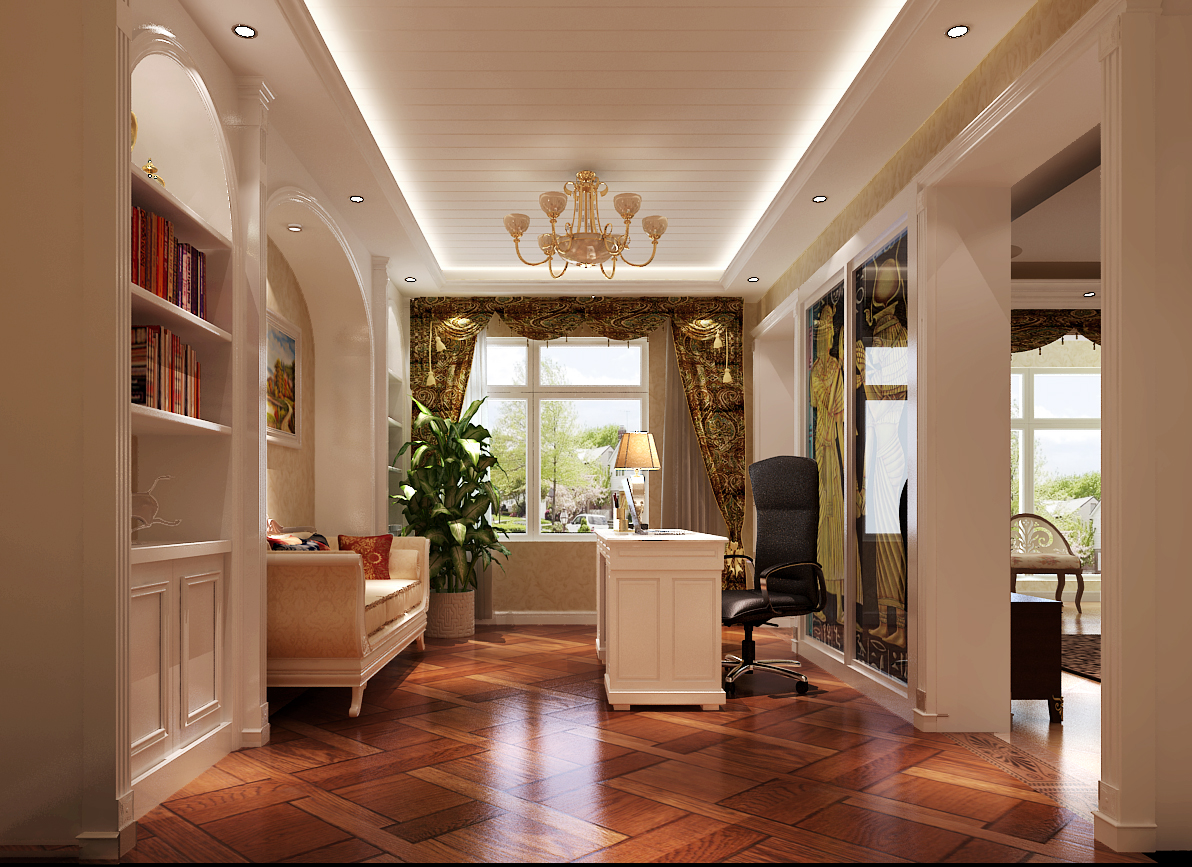 高度国际 金色漫香苑 简欧 公寓 书房图片来自凌军在金色漫香苑的分享
