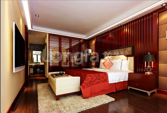 中式 别墅 古典 中式风格 红木 卧室图片来自龙发装饰集团西安分公司在三代同堂，高大上280九锦台中式的分享
