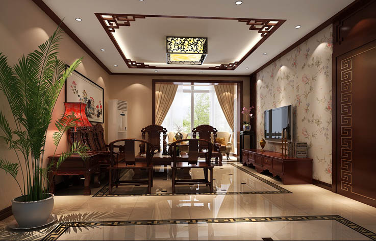 新中式 客厅图片来自高度国际在6.2万打造四合上院新中式范的分享