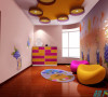 超凡装饰别墅设计-绿城百合欧美风格复式别墅装修设计效果图-儿童娱乐室