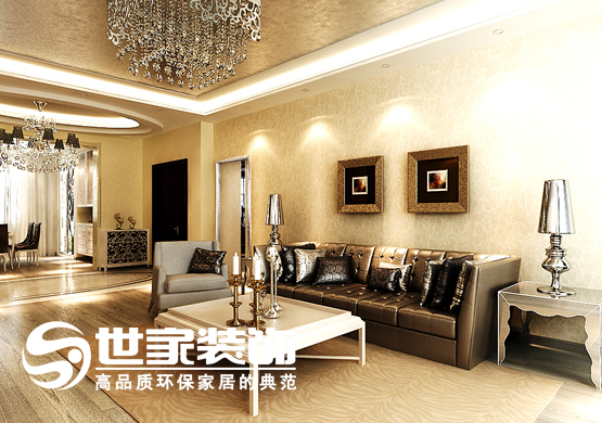 简约 混搭 三居 客厅图片来自北京世家装饰工程有限公司在鲁商新城装修效果图a-b的分享