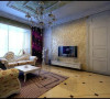 超凡装修设计-黄金海岸欧式风格装修设计-客厅电视背景墙效果图