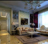 超凡装修设计-黄金海岸欧式风格装修设计-沙发背景墙效果图